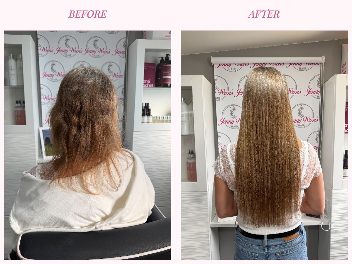 Hair extension transformation