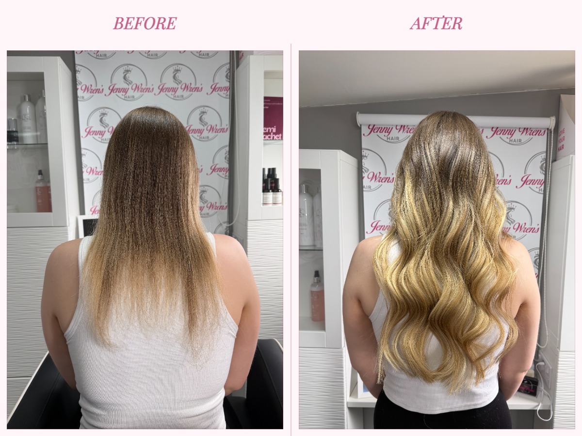 Hair extension transformation